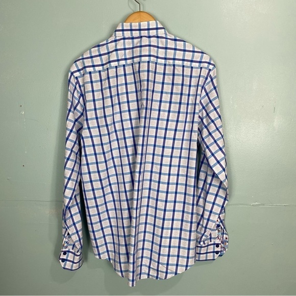 Robert Graham Blue Red‎ Plaid Button Up Shirt Sz XL Classic Fit - Picture 5 of 7